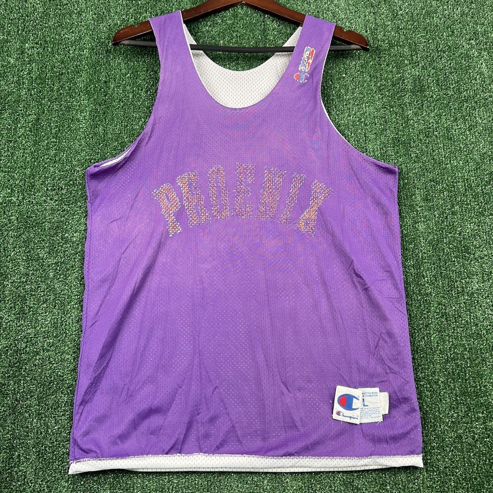 Vintage Champion NBA Pheonix Suns‎ Practice Jersey Mens Large Purple USA 90s